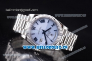 Rolex Day-Date II Swiss ETA 2836 Automatic Stainless Steel Case/Bracelet with Blue Dial and Roman Numeral Markers (BP)