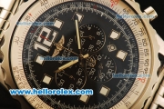 Breitling Chronospace Chronograph Quartz Full Steel and Black Dial