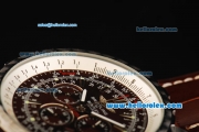 Breitling For Bentley Chronograph Quartz Movement Steel Case with Brown Dial and Brown Leather Strap