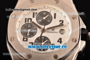 Audemars Piguet Royal Oak Offshore Chronograph Swiss Valjoux 7750 Automatic Steel Case with White Dial and Stick Markers (GF）