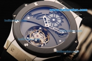 Hublot Big Bang Tourbillon Manual Winding Movement Steel Case with Grey Dial and PVD Bezel-Limited Edition