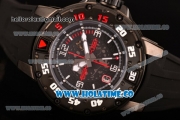 Richard Mille RM028 Swiss Valjoux 7750 Automatic PVD Case with Black Rubber Strap and Skeleton Dial