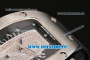 Richard Mille RM007 Miyota 6T51 Automatic Steel Case with Diamonds Dial and Black Rubber Strap