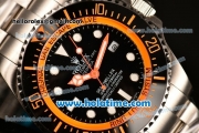 Rolex Sea-Dweller Deepsea Asia 2813 Automatic Steel Case/Strap with Black Dial and Orange Diver Index