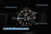 Rolex Submariner Automatic Movement PVD Case with Black Dial - Black Bezel and Black Rubber Strap