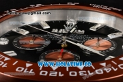 Rolex Daytona Swiss Quartz Rose Gold Case with Black Dial Stick Markers Wall Clock
