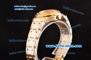 Rolex Datejust Lady Pearlmaster 2813 Automatic Gold Case with Diamond Bezel and Gold Dial ETA Coating