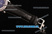 Vacheron Constantin Malte Tourbillon Asia Automatic Steel Case with Black Stick Markers and Blue Dial - Diamonds Bezel