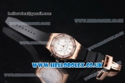 Audemars Piguet Royal Oak Offshore Chrono Miyota OS20 Quartz Rose Gold Case with White Dial Diamonds Bezel and Black Rubber Strap (EF)