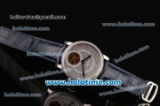 Cartier Rotonde De Asia ST25 Automatic Steel Case with Blue Leather Bracelet and Diamond Dial/Bezel