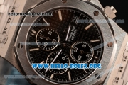 Audemars Piguet Royal Oak Chronograph Miyota OS10 Quartz Steel Case with Black Dial and Steel Bracelet