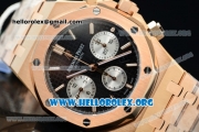 Audemars Piguet Royal Oak 41MM Chronograph Swiss Valjoux 7750 Automatic Rose Gold Case/Bracelet with Black Dial (EF)