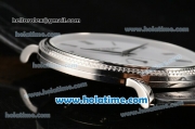 Patek Philippe Calatrava Miyota Quartz Steel Case with Roman Numeral Markers and White Dial