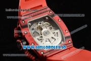 Richard Mille RM 11-03 Swiss Valjoux 7750 Automatic Ceramic Case Black Dial With Arabic Numeral Markers Red Rubber Strap