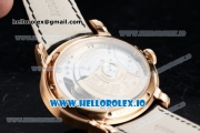 Audemars Piguet Millenary Miyota 9015 Automatic Rose Gold Case White Dial With Roman Numeral Markers Black Leather Strap