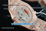 Audemars Piguet Royal Oak Swiss Quartz Rose Gold Case with White Dial and Rose Gold Bracelet (EF)