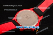 Scuderia Ferrari Lap Time Watch Chrono Miyota OS10 Quartz Red PVD Case with Black Bezel and White Dial - Arabic Numeral Markers
