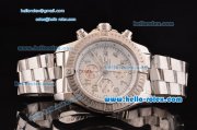 Breitling Super Avenger Chronograph Swiss Valjoux 7750-SHG Automatic Stainless Steel Case with Stainless Steel Strap and White Dial Numeral Markers