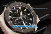 Hublot Aero Bang Chrono Swiss Valjoux 7750 Automatic Steel/PVD Case Black Dial With Stick Markers Black Rubber Strap