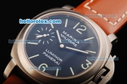 Panerai Marina Militare Pam 036 Swiss ETA 6497 Hand-Winding Movement Titanium Case with Black Dial and Brown Leather Strap