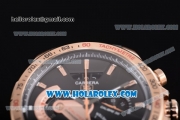 Tag Heuer Grand Carrera Calibre 36 Chrono Miyota Quartz Rose Gold Case with Black Dial and Stick Markers