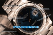 Rolex Datejust Clone Rolex 3135 Automatic Steel Case with Blue Dial and Steel Bracelet