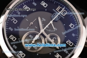 Tag Heuer Mikrograph Chrono Miyota OS10 Quartz Steel Case with White Markers and Black/Grey Dial