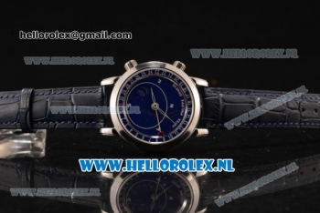 Patek Philippe Grand Complication 9015 Auto Steel Case with Blue Dial and Blue Leather Strap