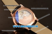 Girard Perregaux 1966 9015 Auto Rose Gold Case with White Dial and Black Leather Strap