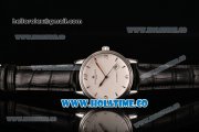 Vacheron Constantin Patrimony Miyota 9015 Automatic Steel Case with White Dial Silver Arabic Numeral/Stick Markres and Black Leather Strap
