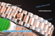 Rolex Datejust 2813 Automatic Movement Rose Gold Bezel with Rose Gold Roman Marking and Black Dial