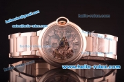 Cartier Ballon Bleu De Automatic Full Rose Gold with Skeleton Dial and Roman Markers