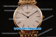 Longines La Grande Classique SWISS QUARTZ Yellow Gold Case with White Dial and Yellow Gold Bracelet