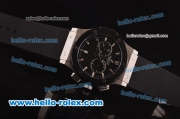 Hublot Classic Fusion Chrono Miyota Quartz Stainless Steel Case with PVD Bezel and Black Dial