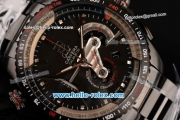 Tag Heuer Grand Carrera Calibre 36 RS Caliper Chrono Miyota OS20 Quartz PVD Case with PVD Strap and Black Dial - 7750 Coating