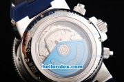 Ulysse Nardin Maxi Marine Swiss Valjoux 7750 Automatic Movement Blue Dial with Blue Rubber Strap