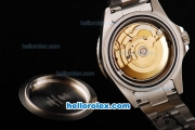 Rolex Sea-Dweller Swiss ETA 2836 Automatic Movement Full Steel with White Markers and Black Dial-Black Bezel
