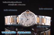 Cartier Ballon Bleu De Medium Size Swiss ETA 2671 Automatic Movement with Silver Dial and Two Tone Strap - 1:1 Original