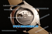 Cartier Drive de Cartier Asia Automatic Steel Case with White Dial and Black Leather Strap (AAAF)