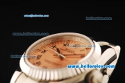 Rolex Oyster Perpetual Automatic Movement Full Steel with ETA Coating Case with Orange Dial