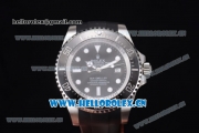 Rolex Deepsea Sea Dweller Ocean Swiss ETA 2836 Automatic Steel Case with Black Dial Black Rubber Strap and Dot Markers - 1:1 Original (NOOB)