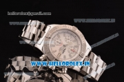 Breitling Avenger Chrono Swiss Valjoux 7750-SHG Automatic Stainless Steel Case with Stainless Steel Strap and White Dial