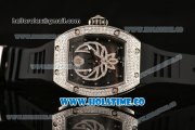 Richard Mille RM025-01 Miyota 6T51 Automatic Diamonds/Steel Case with Black Dial and Black Rubber Strap