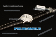 Longines Master 2824 Auto Steel Case with White Dial and Black Leather Strap