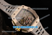 Richard Mille RM11-03 Swiss Valjoux 7750 Automatic Steel Case Skeleton Dial With Arabic Numeral Markers Grey Rubber Strap(KV)