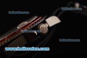 Rolex Colamariner Submariner Automatic Movement PVD Case with Red Dial and Red Bezel - Black Nylon Strap