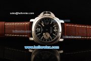 Panerai Luminor GMT PAM 088 Swiss Valjoux 7750 Automatic Movement Steel Case with Black Dial and White Markers