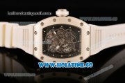 Richard Mille RM 055 Bubba Watson Tourbillon Manual Winding Steel Case with Skeleton Dial and Dot Markers - Black Inner Bezel