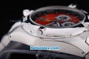 Ferrari working Chronograph Quartz Movement with Red Dial and SS Strap