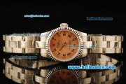Rolex Oyster Perpetual Automatic Movement Full Steel with ETA Coating Case with Orange Dial